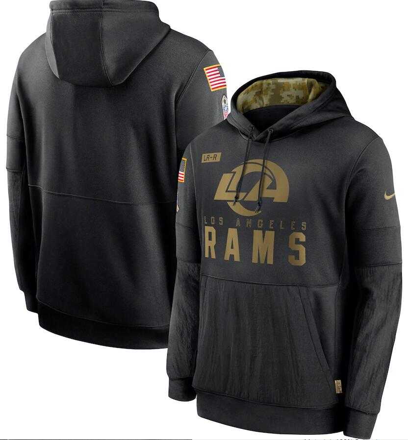 Men's Los Angeles Rams Nike Black 2020 Salute to Service Sideline Performance Pullover Hoodie,We sell and wholesale Men's Los Angeles Rams Nike Black 2020 Salute to Service Sideline Performance Pullover Hoodie on line form chian!